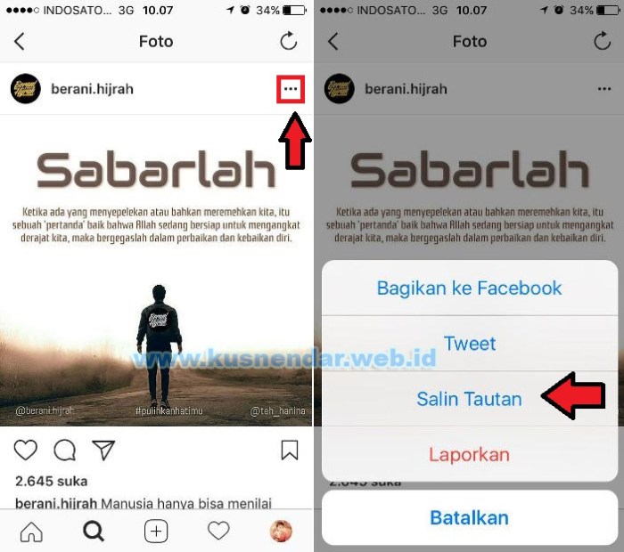 Cara Copy Link Instagram Di Hp