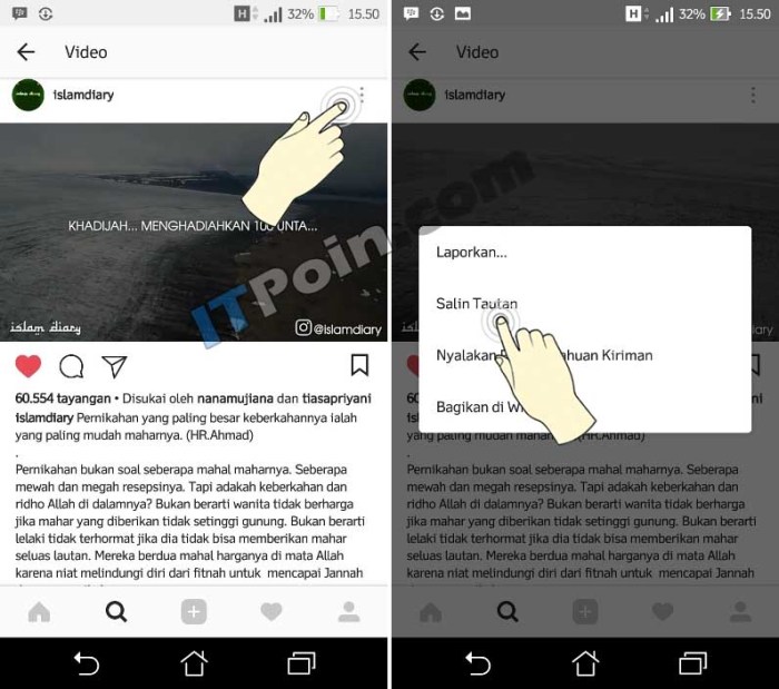 Cara Copy Link Instagram Di Hp