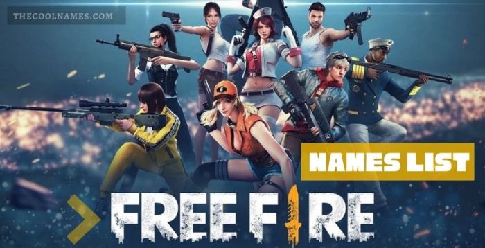 Nama Free Fire Yang Cantik