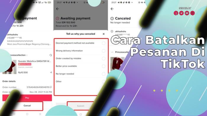 Kenapa Tidak Bisa Membatalkan Pesanan Di Tiktok