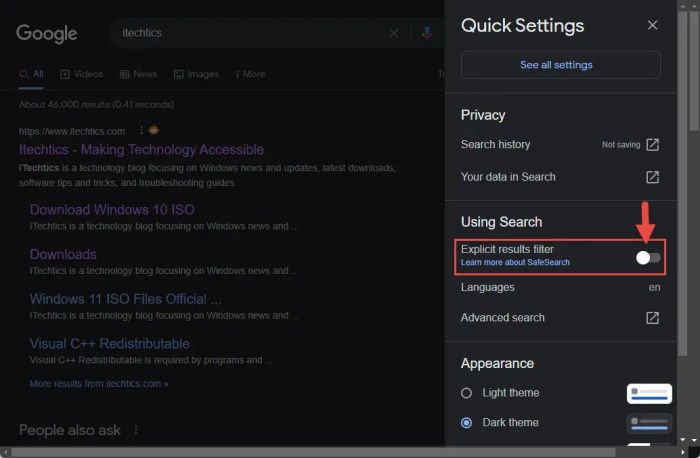 Cara Mematikan Safe Search Di Chrome