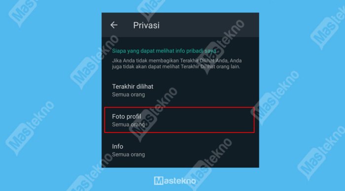 Cara Menghapus Foto Profil Teman Di Wa