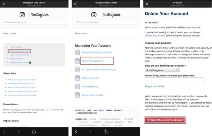 Menonaktifkan Instagram Sementara Lewat Hp